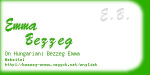 emma bezzeg business card